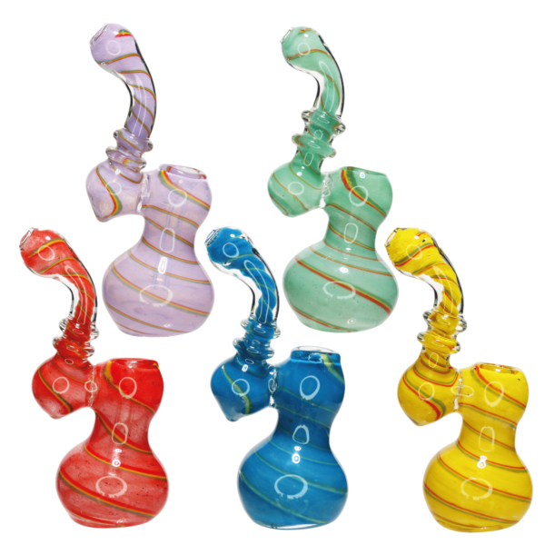 5 in - Mini Glass Bubbler Streaky