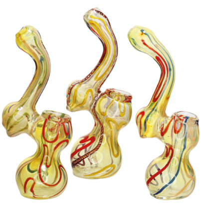 Glass Bubbler Crazy Lines