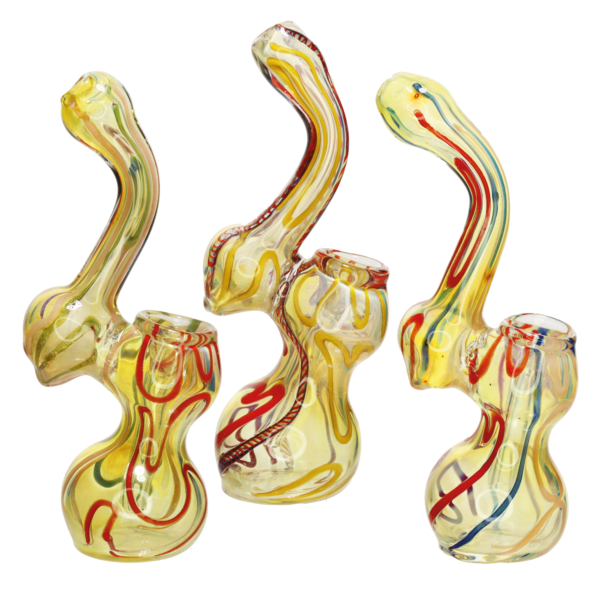 Glass Bubbler Crazy Lines